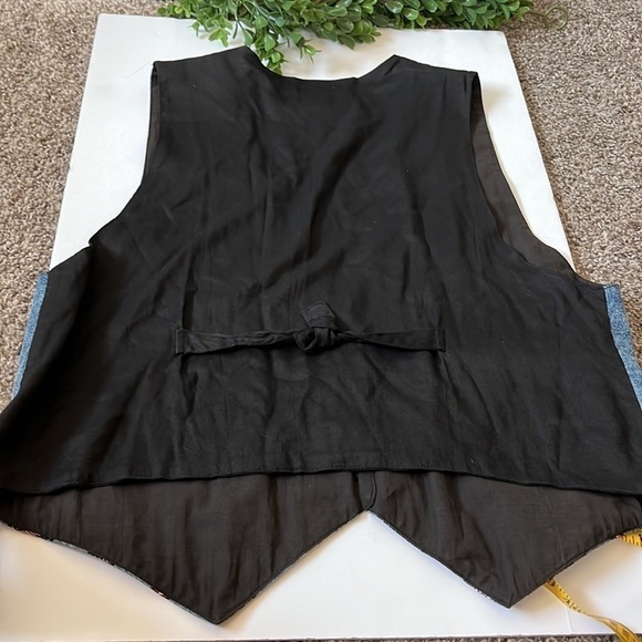 Vintage 90s Agapo Vest handmade Sz large - Picture 8 of 10